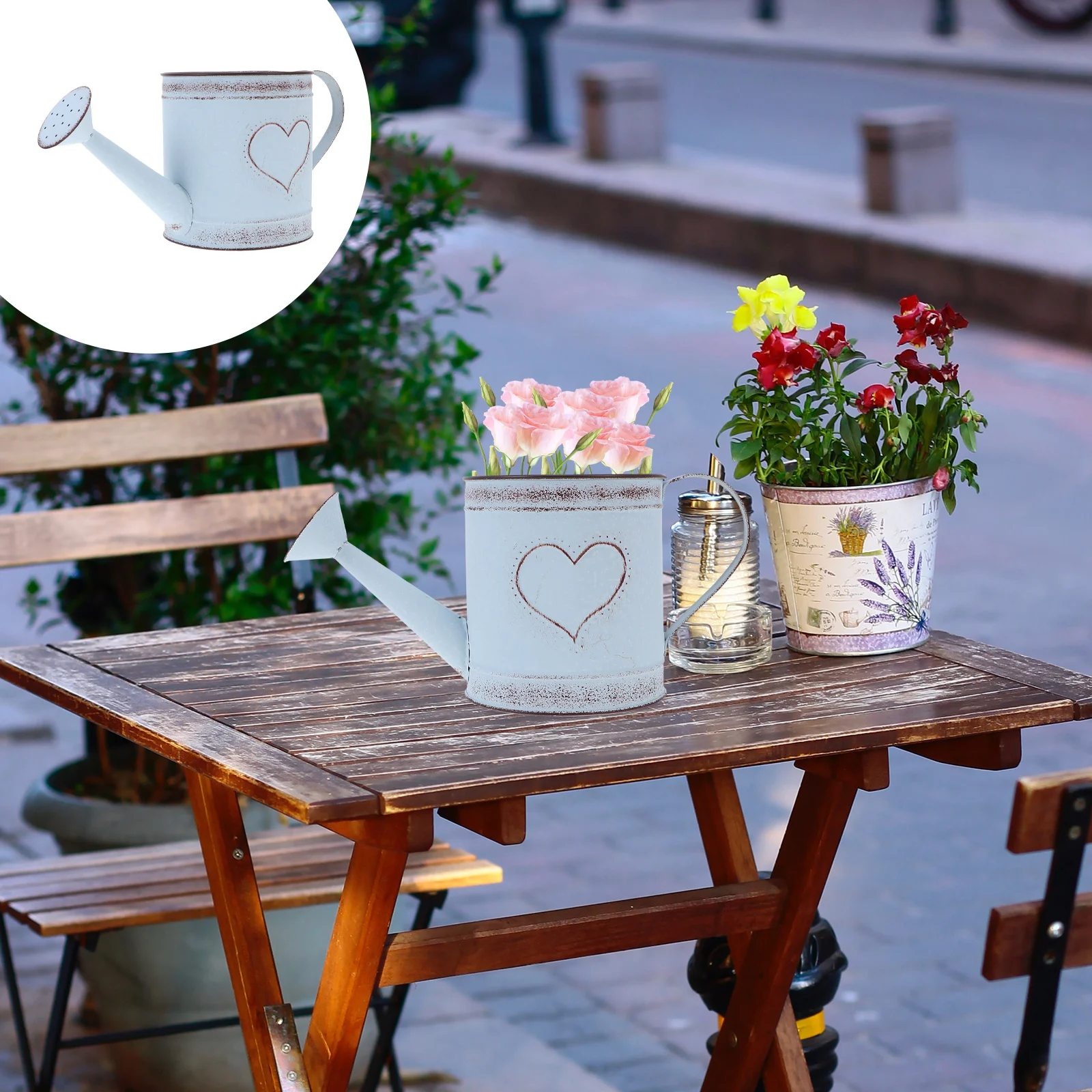 European Pastoral Watering Can Iron Decorative Flower Bucket Rustic Farmhouse Decoration Succulent Pot Vintage
European Pastoral Watering Can Iron Decorative Flower Bucket Rustic Farmhouse Decoration Succulent Pot Vintage