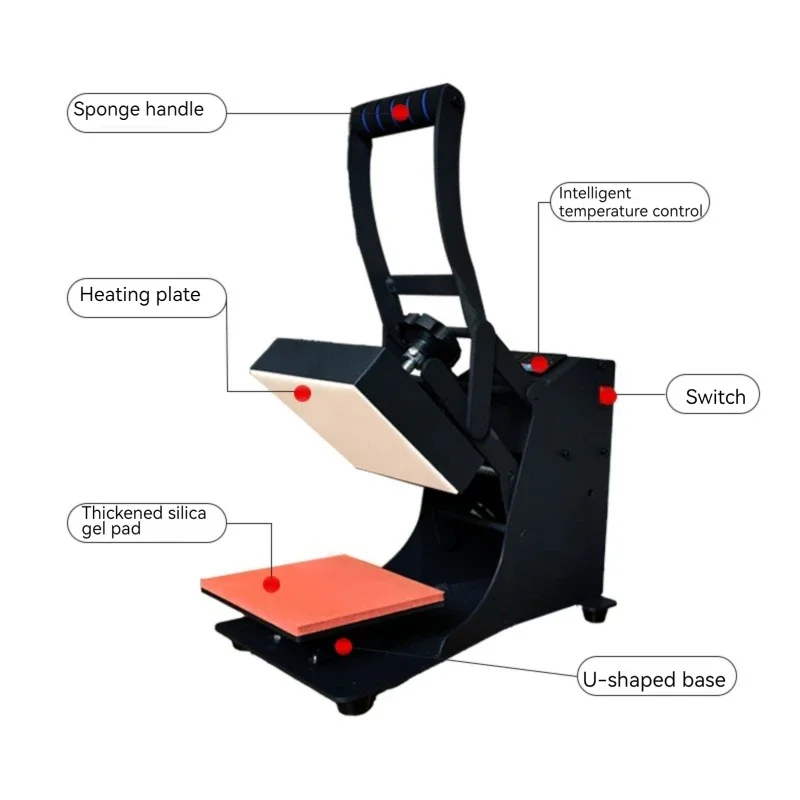 12*12CM 15*15CM Manual Small Logo Heat Press Printer Logo Heat Press Printer Machine Upper And Down
12*12CM 15*15CM Manual Small Logo Heat Press Printer Logo Heat Press Printer Machine Upper And Down
