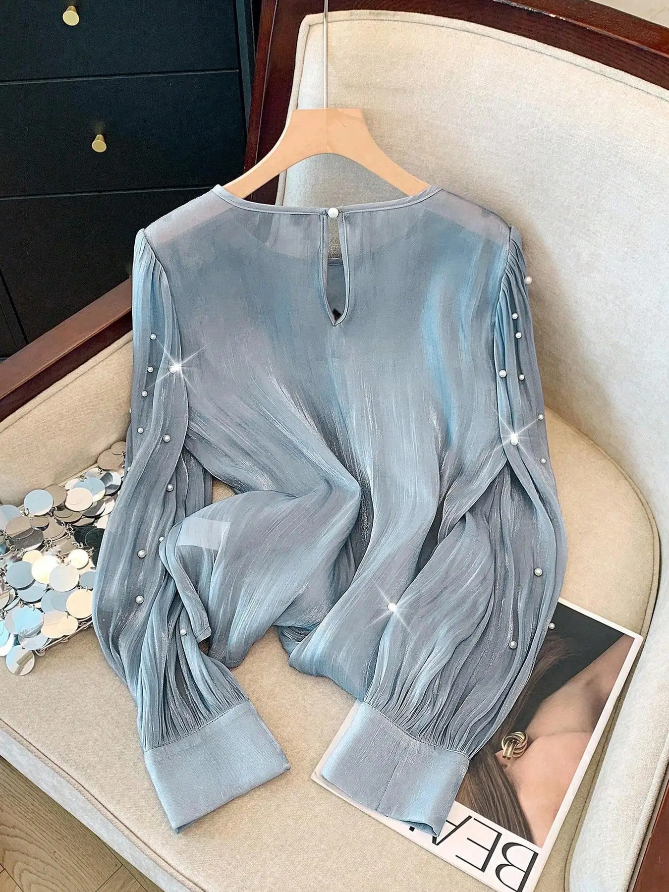 【Plus Size】 Round Neck Top, Plus Elegant Fashion Casual Long Sleeve Top for Daily Outdoor Wear, Women Plus Clothing for All Seas
【Plus Size】 Round Neck Top, Plus Elegant Fashion Casual Long Sleeve Top for Daily Outdoor Wear, Women Plus Clothing for All Seas