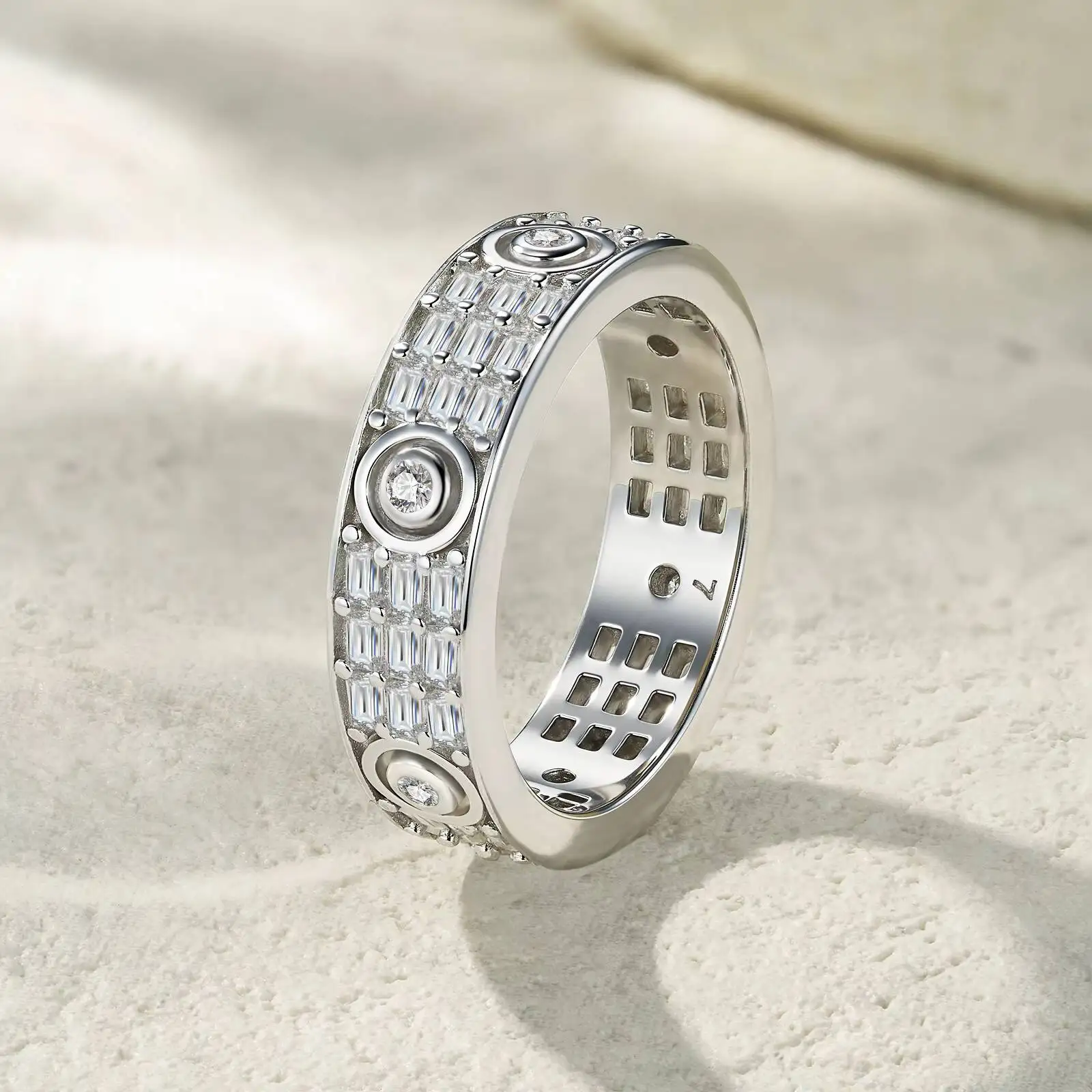 Luxury 925 Silver Paved Moissanite Cuban Style Band Ring, Full Iced Out Rapper Statement Ring, Hip Hop Jewelry
Luxury 925 Silver Paved Moissanite Cuban Style Band Ring, Full Iced Out Rapper Statement Ring, Hip Hop Jewelry