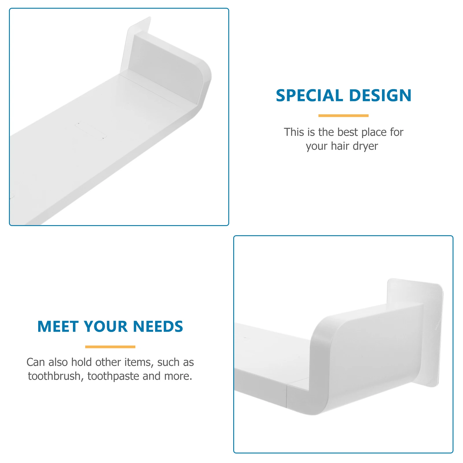 1pc Waterproof Storage Mounted Shelves Bathroom Kitchen Strong Plastic Shelving Easy Install No Rust for Home
1pc Waterproof Storage Mounted Shelves Bathroom Kitchen Strong Plastic Shelving Easy Install No Rust for Home