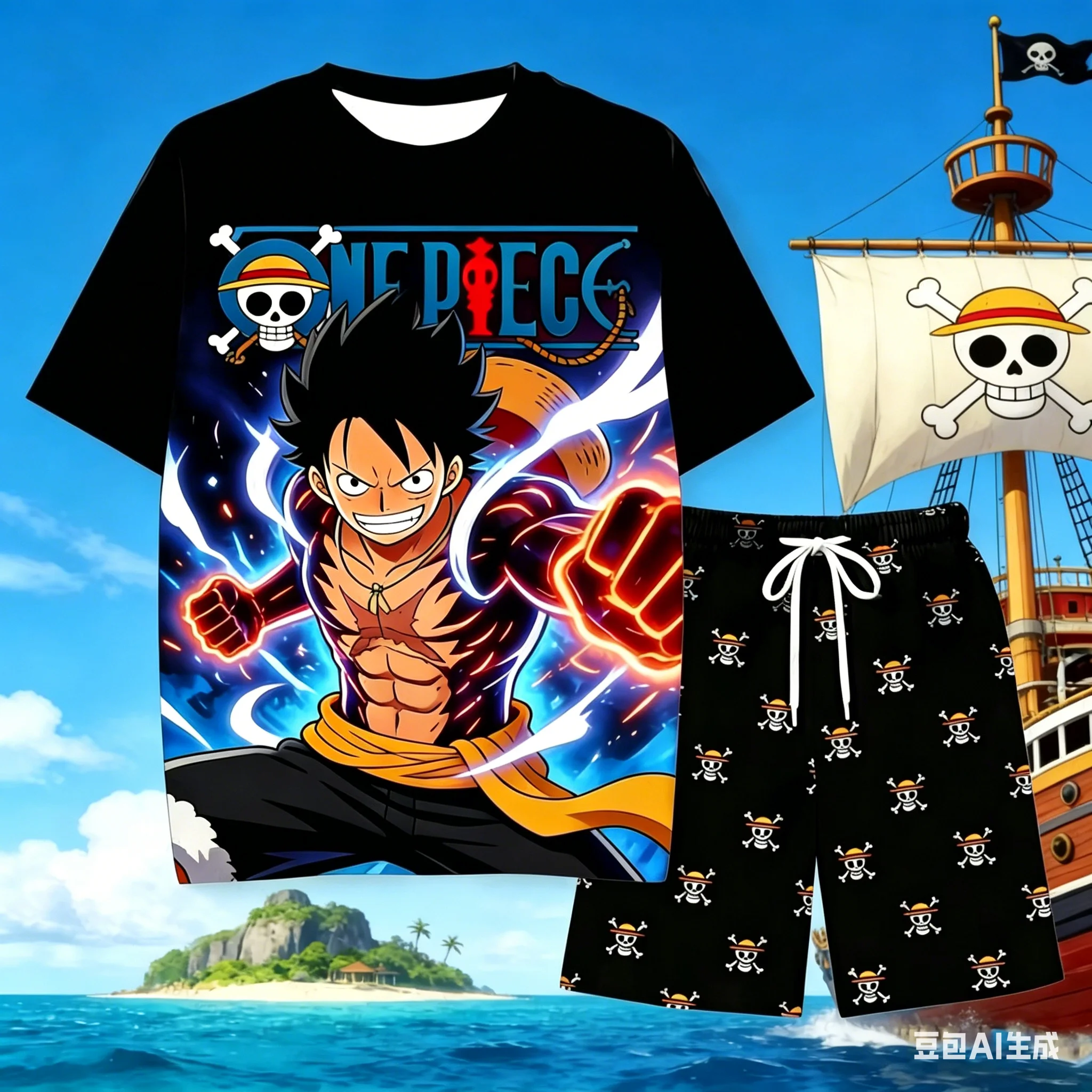 2026 Summer Hot Selling New One Piece Luffy 3D Printing Set Breathable Hip Hop Outdoor Sports Street Round Loose Set Large
2026 Summer Hot Selling New One Piece Luffy 3D Printing Set Breathable Hip Hop Outdoor Sports Street Round Loose Set Large