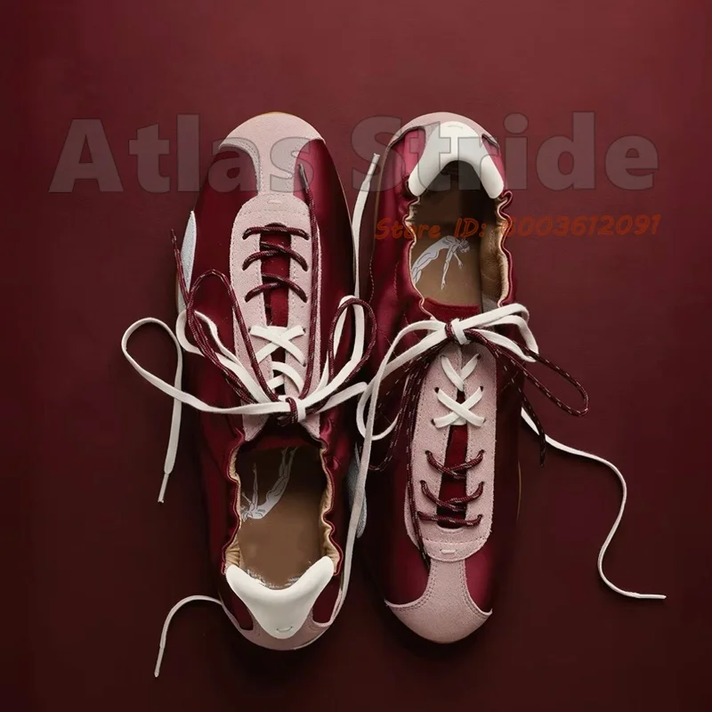 Satin Suede Color Block Trainer Sneakers Wavy Scalloped Collar Shoes Retro Balletcore Street Casual Ballet Style Casual Shoes
Satin Suede Color Block Trainer Sneakers Wavy Scalloped Collar Shoes Retro Balletcore Street Casual Ballet Style Casual Shoes