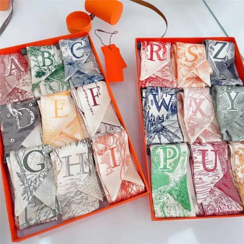 Letter Print Long Scarf Retro Hair Ribbons French Elegant Fashion Skinny Scarf Women Luxury Hairband Streame Lady Neckerchief
Letter Print Long Scarf Retro Hair Ribbons French Elegant Fashion Skinny Scarf Women Luxury Hairband Streame Lady Neckerchief