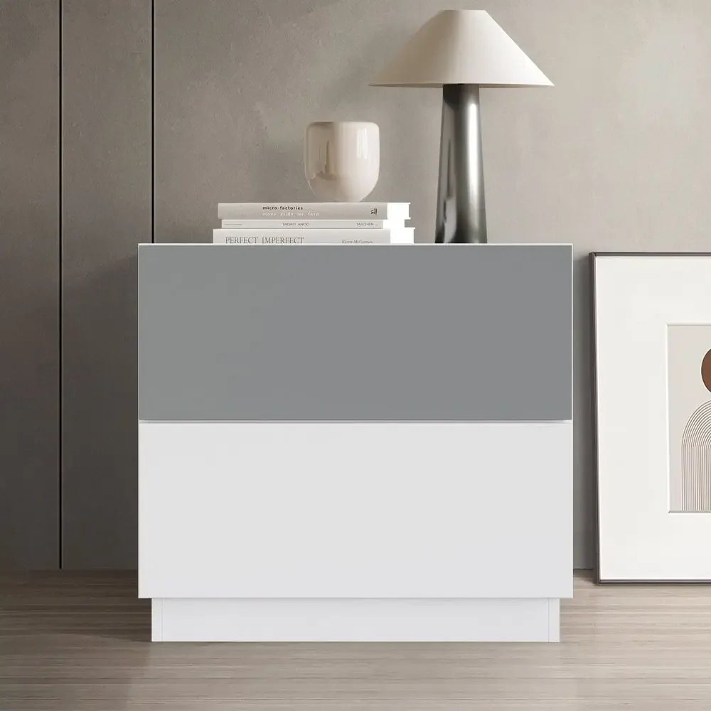 ern Wood 2 Der Nightstand, White
ern Wood 2 Der Nightstand, White