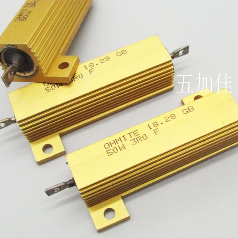 850F3R0E 50W 3R 3 Ohm 1% Imported Original Box High-Power Gold Aluminum Shell Chassis-Wound Resistor
850F3R0E 50W 3R 3 Ohm 1% Imported Original Box High-Power Gold Aluminum Shell Chassis-Wound Resistor