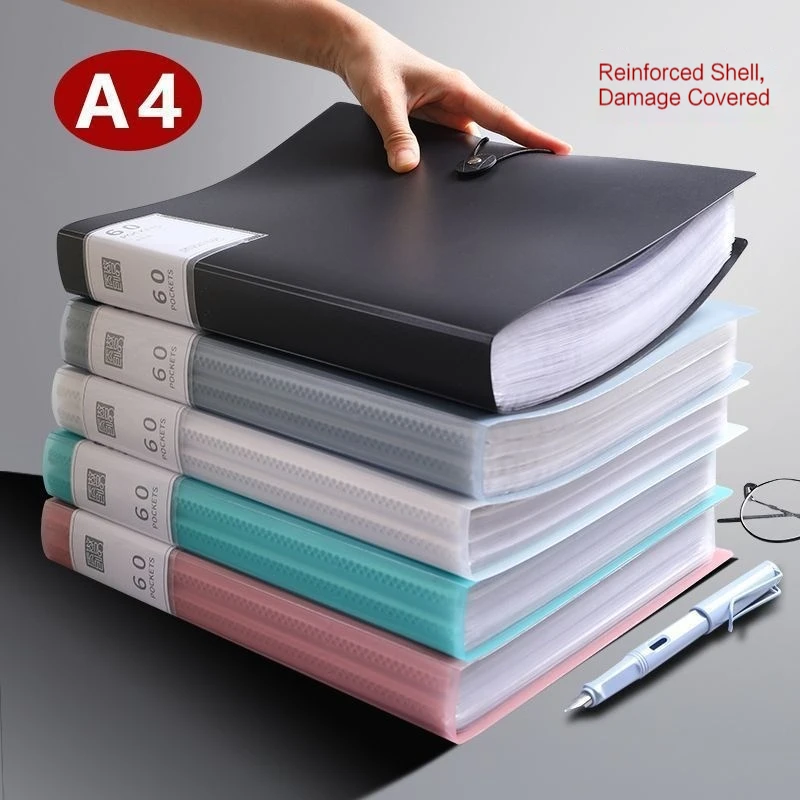 3pc 60-Pocket A4 File Folder Back-To-School Durable Pp Material Ideal Organizing Papers Office School Storage Waterproof Booklet
3pc 60-Pocket A4 File Folder Back-To-School Durable Pp Material Ideal Organizing Papers Office School Storage Waterproof Booklet
