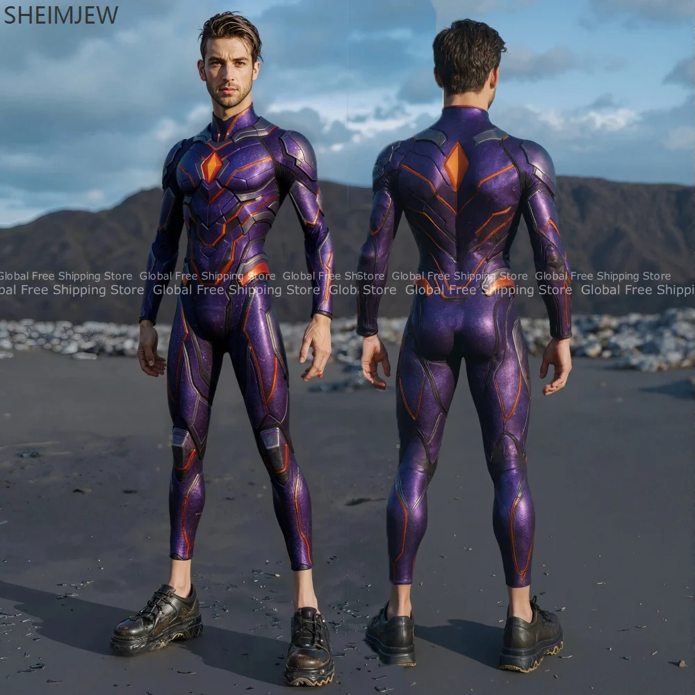 New Purple Mecha Style Bodysuit Men's Cool Technology Theme Party Costume Halloween Gothic Warrior Armor Cyber Print Jumpsuits
New Purple Mecha Style Bodysuit Men's Cool Technology Theme Party Costume Halloween Gothic Warrior Armor Cyber Print Jumpsuits