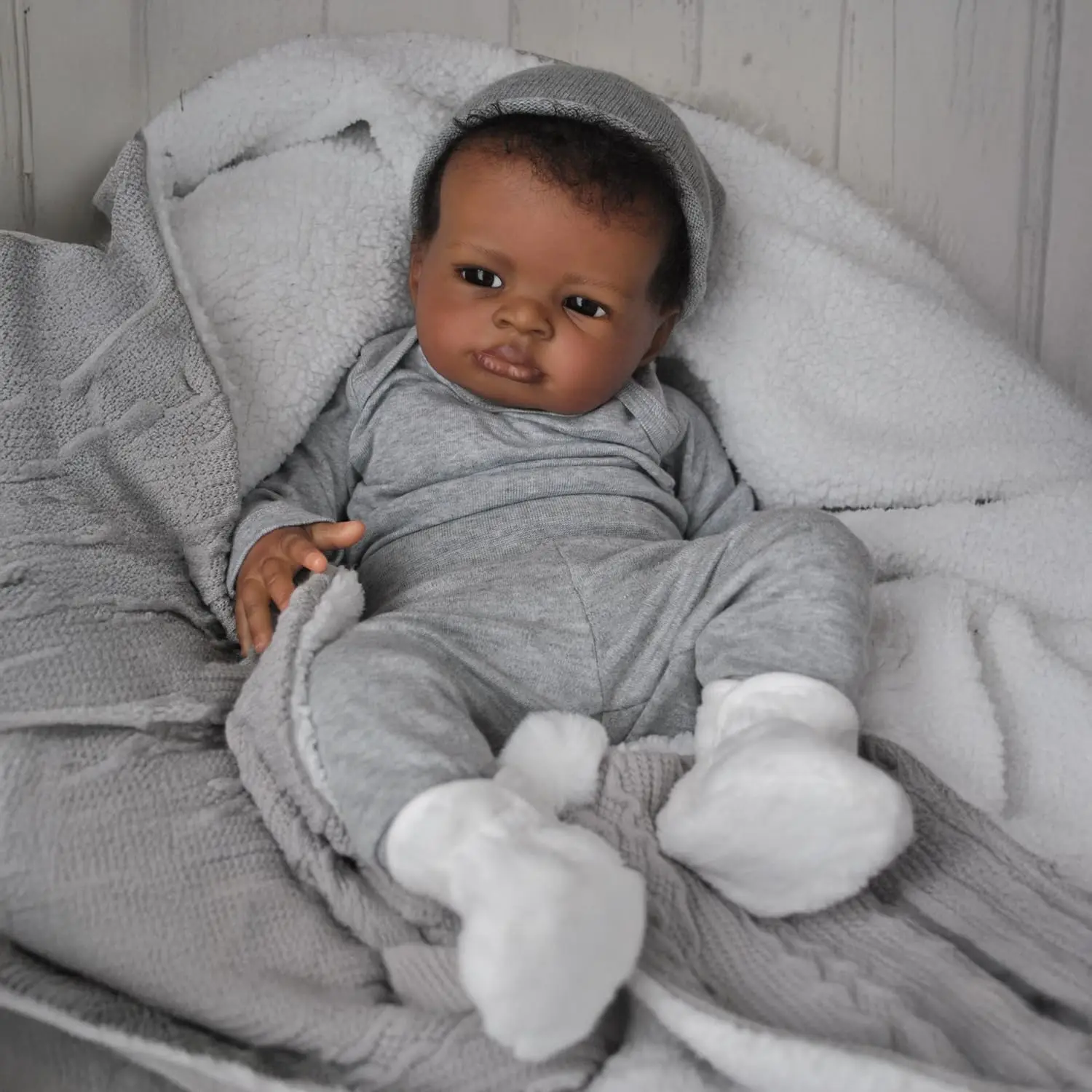 Realistic Reborn Baby Dolls Black Boy, 20 Inch African American Newborn Boy Doll, Lifelike Weighted Soft Body, Christmas Birthday Gift for Kids Age 3 +
Realistic Reborn Baby Dolls Black Boy, 20 Inch African American Newborn Boy Doll, Lifelike Weighted Soft Body, Christmas Birthday Gift for Kids Age 3 +
