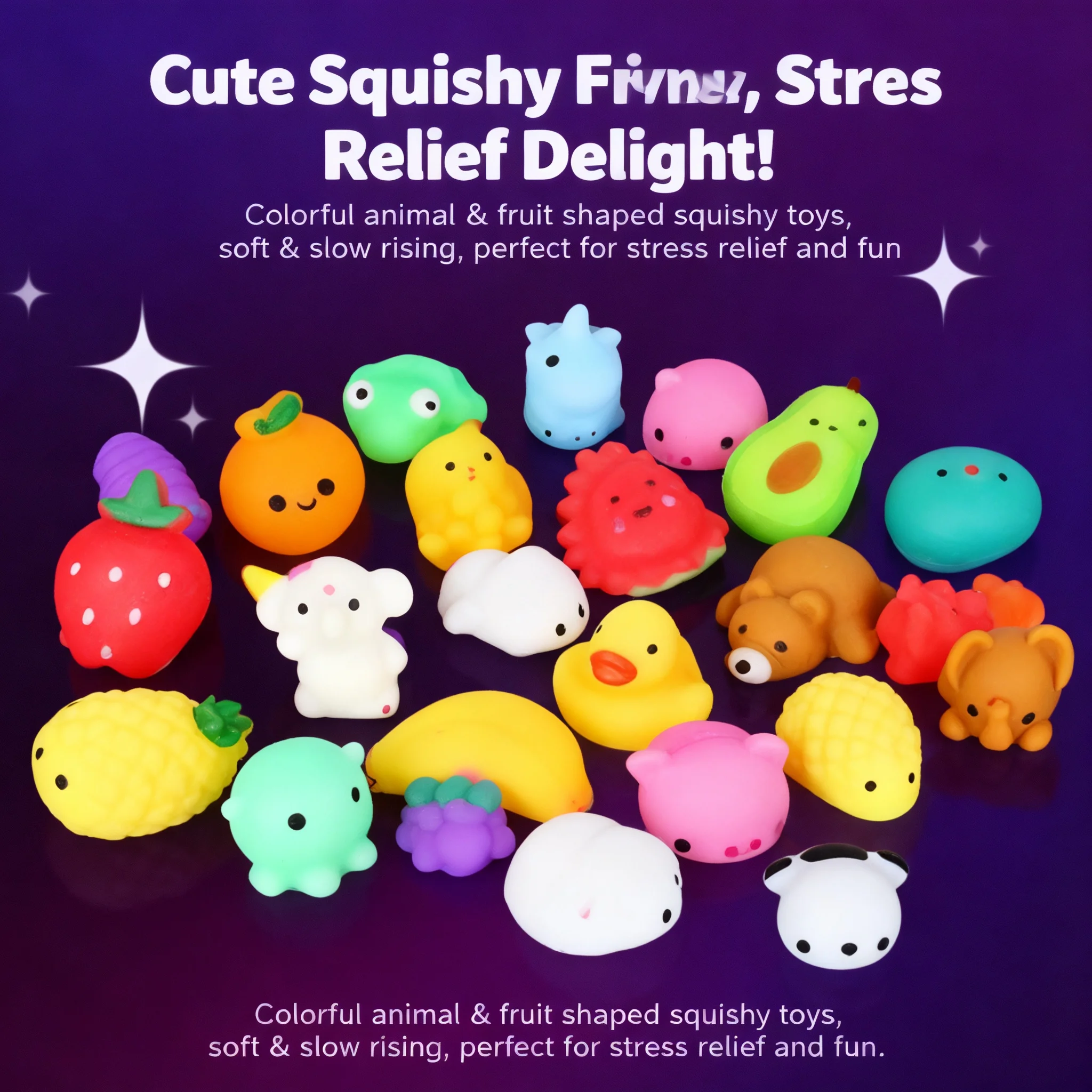 Random 20 Pcs Cute Soft Rubber Animal Stress Relieve Pinching Toys Small Gifts for Stress Vent
Random 20 Pcs Cute Soft Rubber Animal Stress Relieve Pinching Toys Small Gifts for Stress Vent