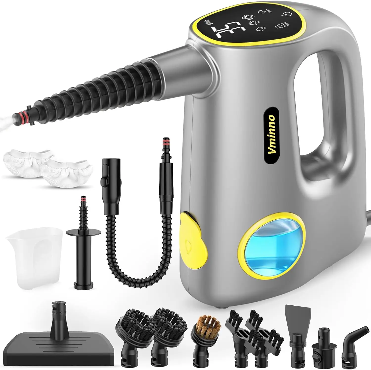 Handheld Pressurized Steam Cleaner for Home - 15s Heat-Up 3-Level Adjustable Steam Cleaner with 14pcs Accessories, Multi
Handheld Pressurized Steam Cleaner for Home - 15s Heat-Up 3-Level Adjustable Steam Cleaner with 14pcs Accessories, Multi