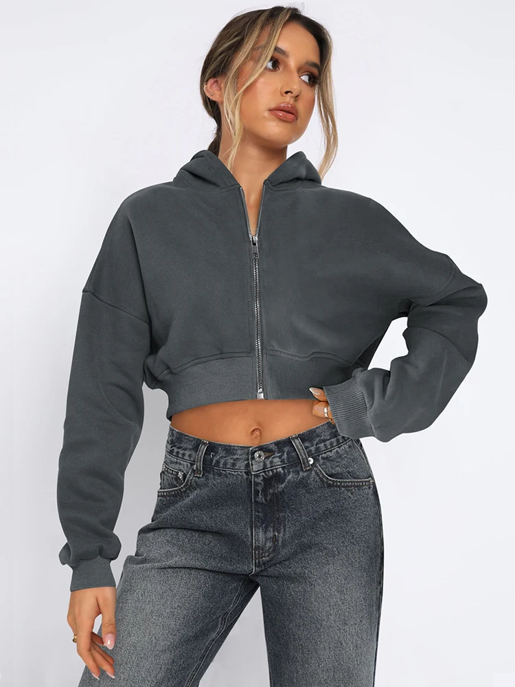 American Long Sleeved Hoodie For Women Autumn Winter New Fleece Zipper Cardigan Casual Versatile Solid Color Hooded Jacket
American Long Sleeved Hoodie For Women Autumn Winter New Fleece Zipper Cardigan Casual Versatile Solid Color Hooded Jacket