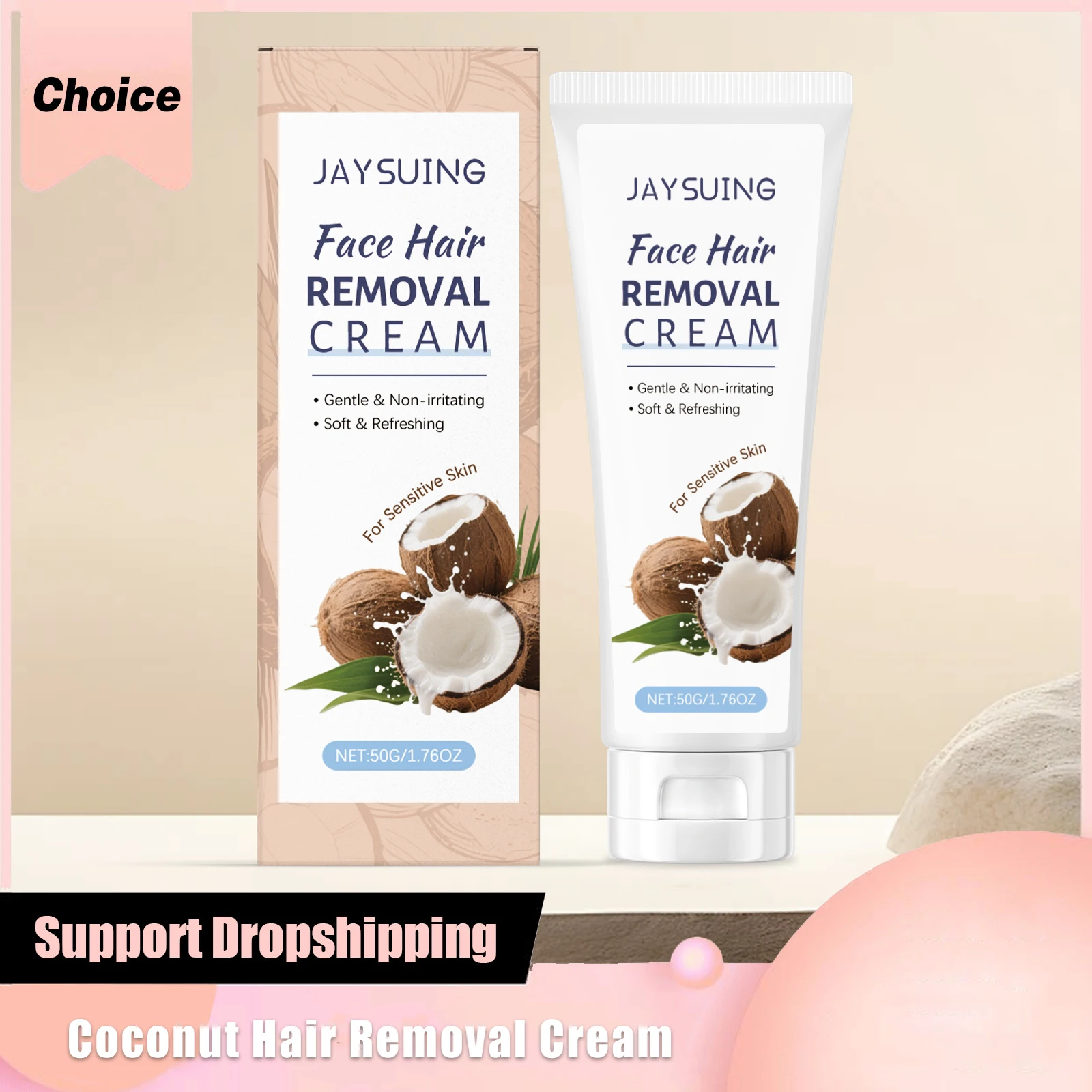 Facial Depilatory Cream Coconut Hair Removal Cream for Upper Lip Chin Painless Gentle Epilator Non-irritating Growth Inhibitor
Facial Depilatory Cream Coconut Hair Removal Cream for Upper Lip Chin Painless Gentle Epilator Non-irritating Growth Inhibitor