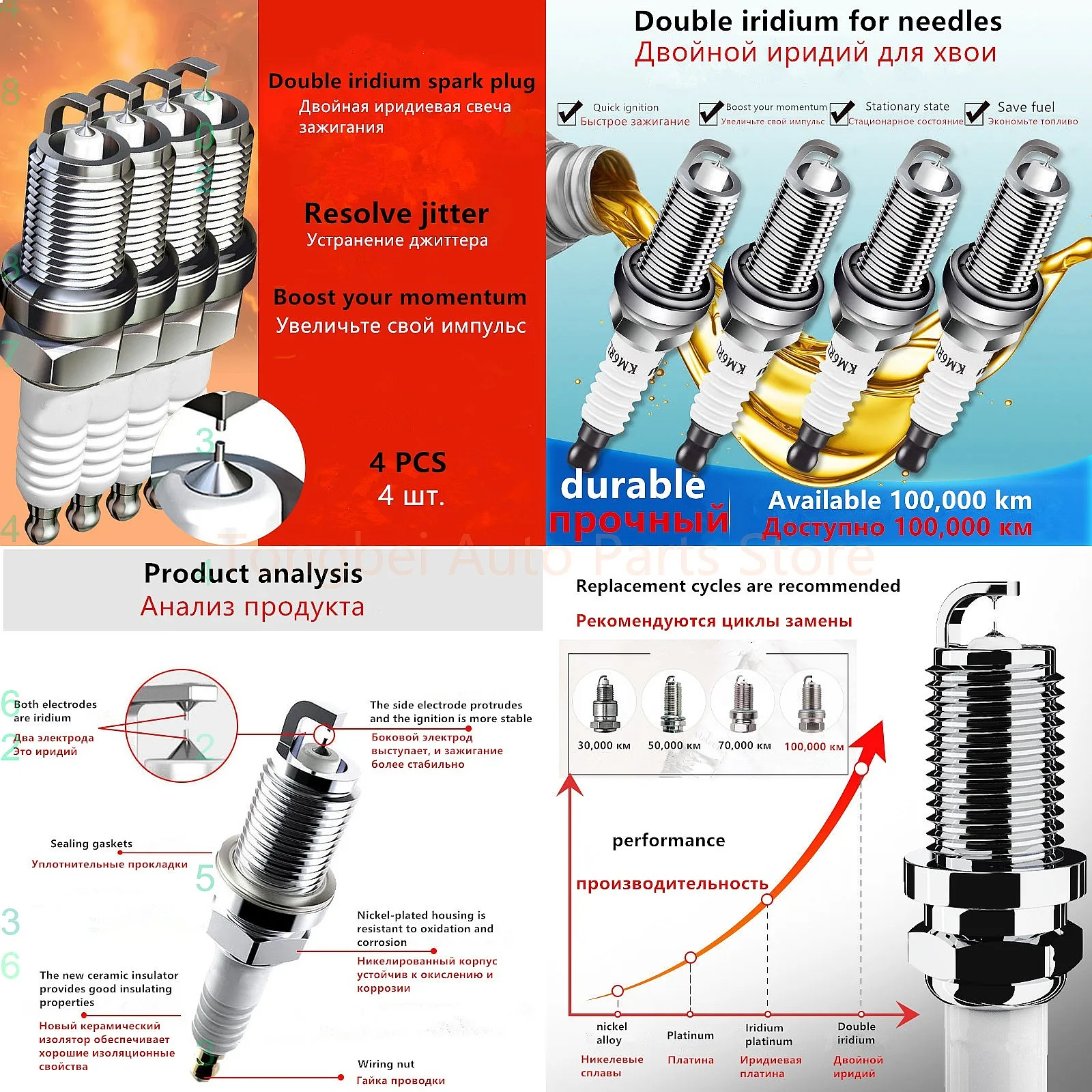 For Peugeot 406 807 2.0L Double Iridium Spark Plug EW10J4 Engine Auto Parts
For Peugeot 406 807 2.0L Double Iridium Spark Plug EW10J4 Engine Auto Parts
