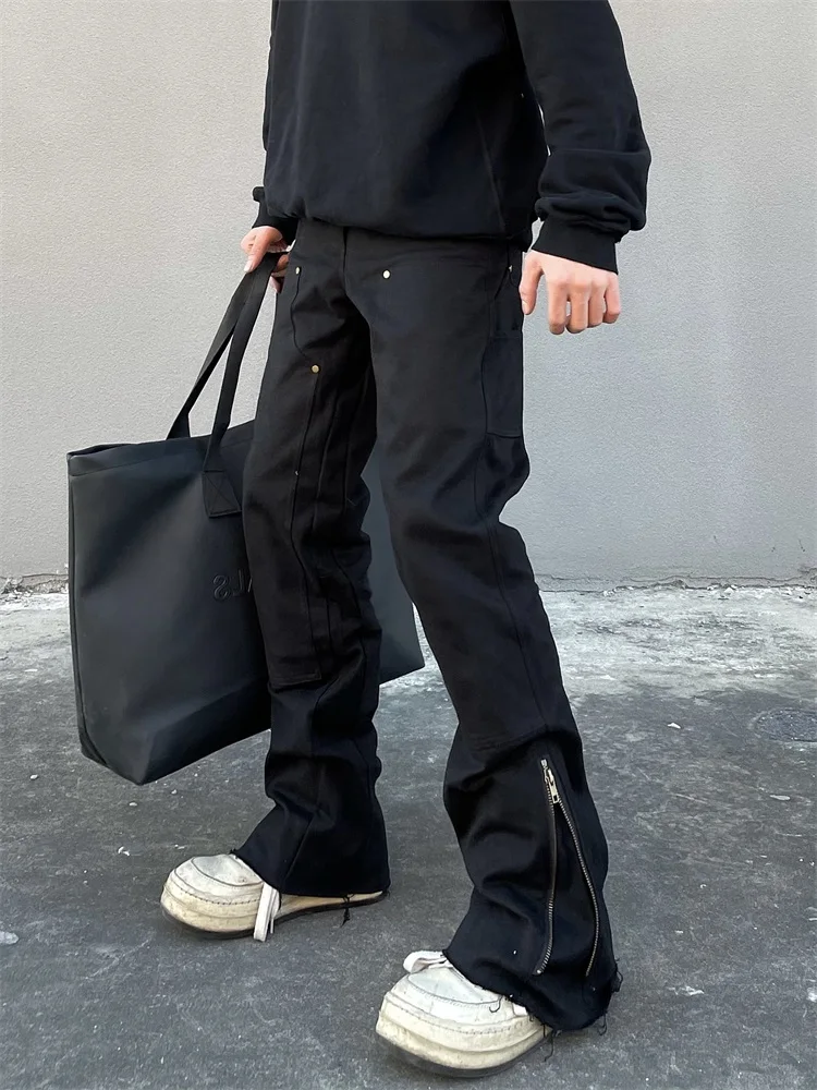 High Street Vibe Men's Straight Leg Loose Jeans Zipper Micro Flared Casual Trousers Split Denim Jeans Trendy Brand Youthful
High Street Vibe Men's Straight Leg Loose Jeans Zipper Micro Flared Casual Trousers Split Denim Jeans Trendy Brand Youthful