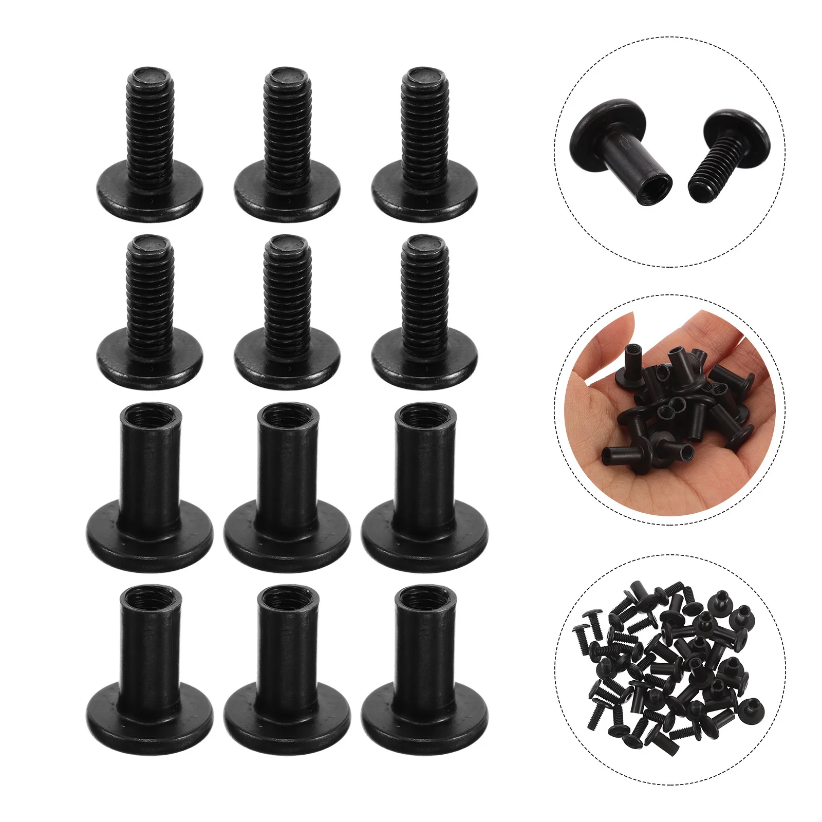 20 set Socket Cap Bolts Iron Screws Nuts Clamp Plate Binding Posts Hex Drive Fasteners Furniture Bed Cabinet Assembly Hardware
20 set Socket Cap Bolts Iron Screws Nuts Clamp Plate Binding Posts Hex Drive Fasteners Furniture Bed Cabinet Assembly Hardware