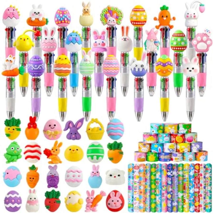 72 PCS Easter Classroom Gift Set Including 24 Multi-Color Cute Pens and Mochi Squishy Toys Ideal for Classroom Prizes Goodie Ba
72 PCS Easter Classroom Gift Set Including 24 Multi-Color Cute Pens and Mochi Squishy Toys Ideal for Classroom Prizes Goodie Ba