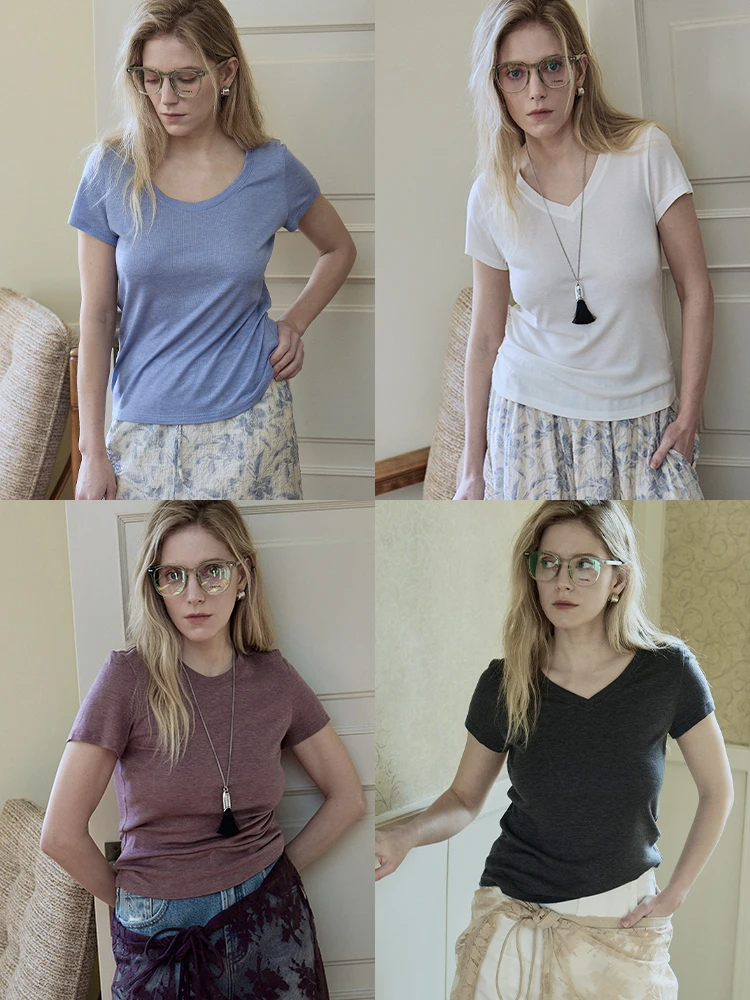 Fre Moi Silk Blend Slimming ort Sve T-irt Comfortable Skin-Friendly Multi-Collar Sle Casual Wear for Women
Fre Moi Silk Blend Slimming ort Sve T-irt Comfortable Skin-Friendly Multi-Collar Sle Casual Wear for Women