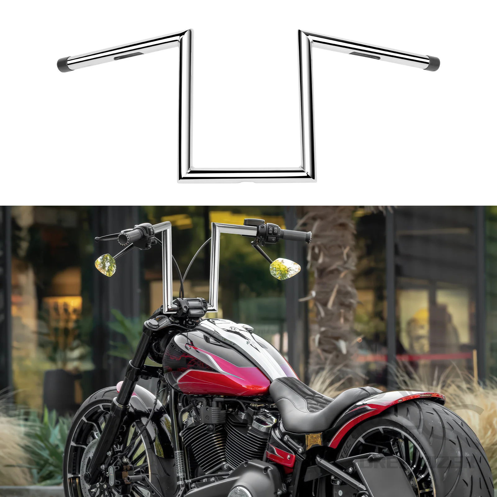 10'' Rise 1'' 25 mm Z Bar Motorcycle Ape Hanger HandleBar Fit Harley Street Bob Sportster Dyna Softail Intruder Vulcan Road Star
10'' Rise 1'' 25 mm Z Bar Motorcycle Ape Hanger HandleBar Fit Harley Street Bob Sportster Dyna Softail Intruder Vulcan Road Star