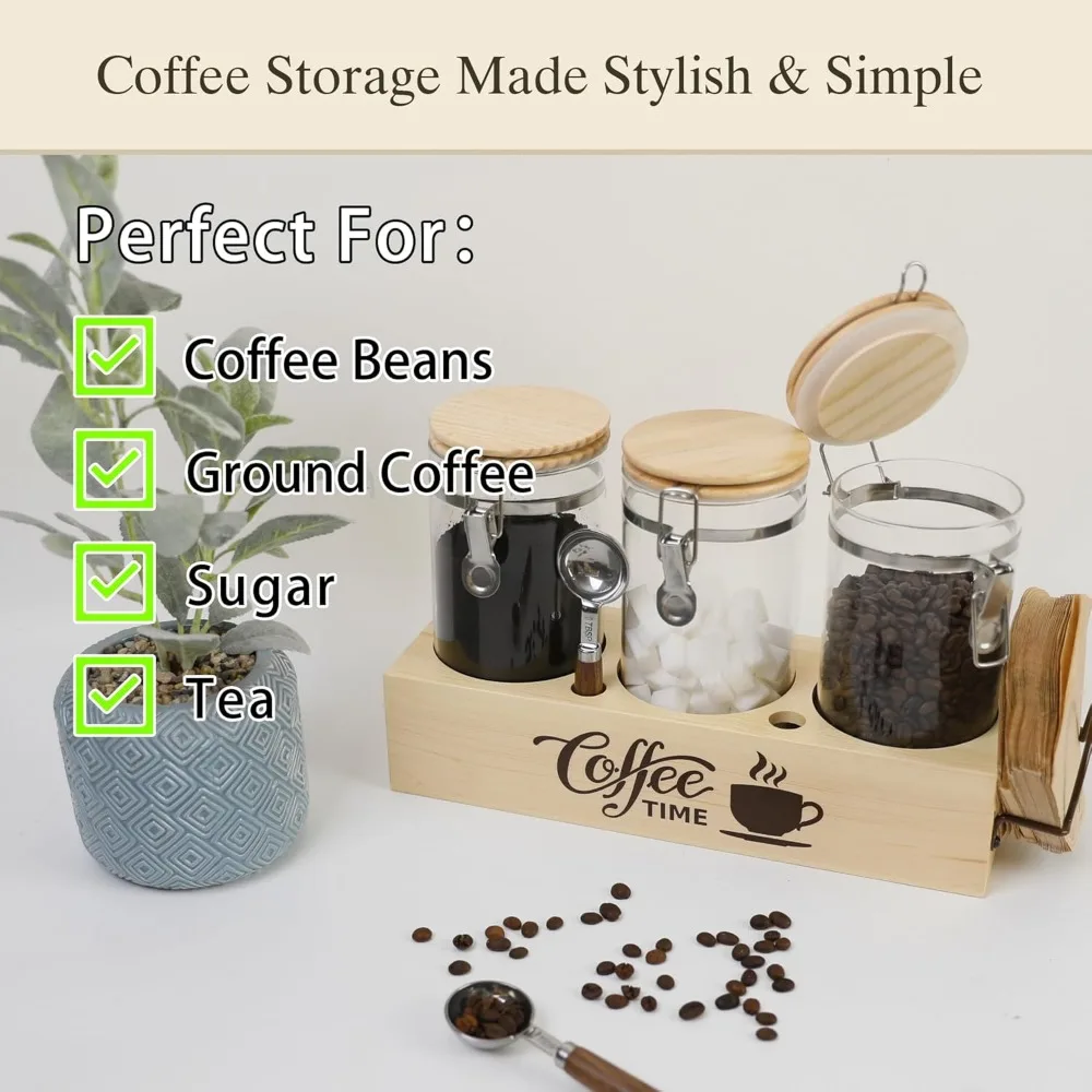 US Shipping Hot New 3-Piece Glass Coffee Canister Set with Airtight Seal Storage Containers Filter Holder Kitchen
US Shipping Hot New 3-Piece Glass Coffee Canister Set with Airtight Seal Storage Containers Filter Holder Kitchen