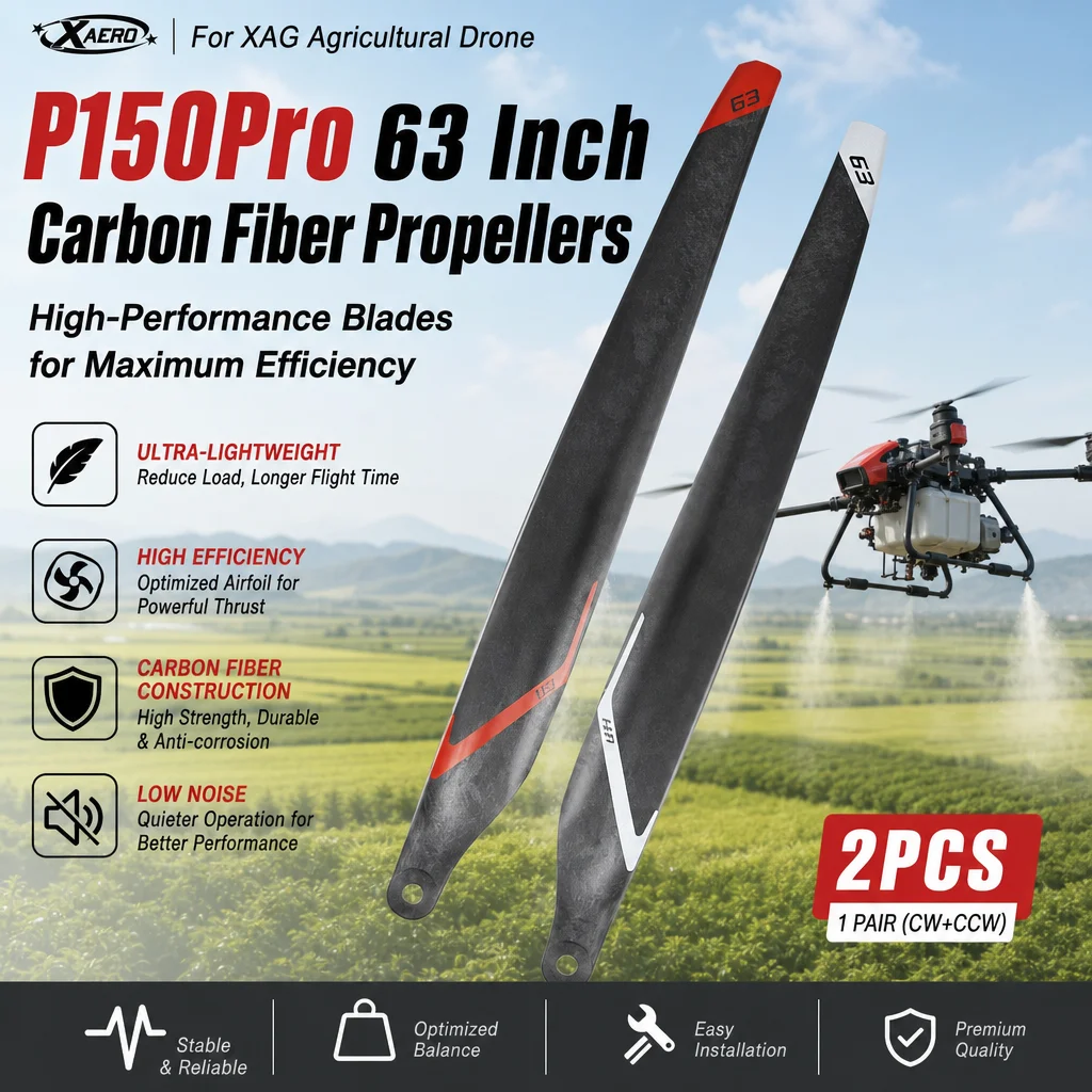 P150Pro 63 Inch Carbon Fiber Propellers High-Performance Blades for XAG Agricultural Drone
P150Pro 63 Inch Carbon Fiber Propellers High-Performance Blades for XAG Agricultural Drone