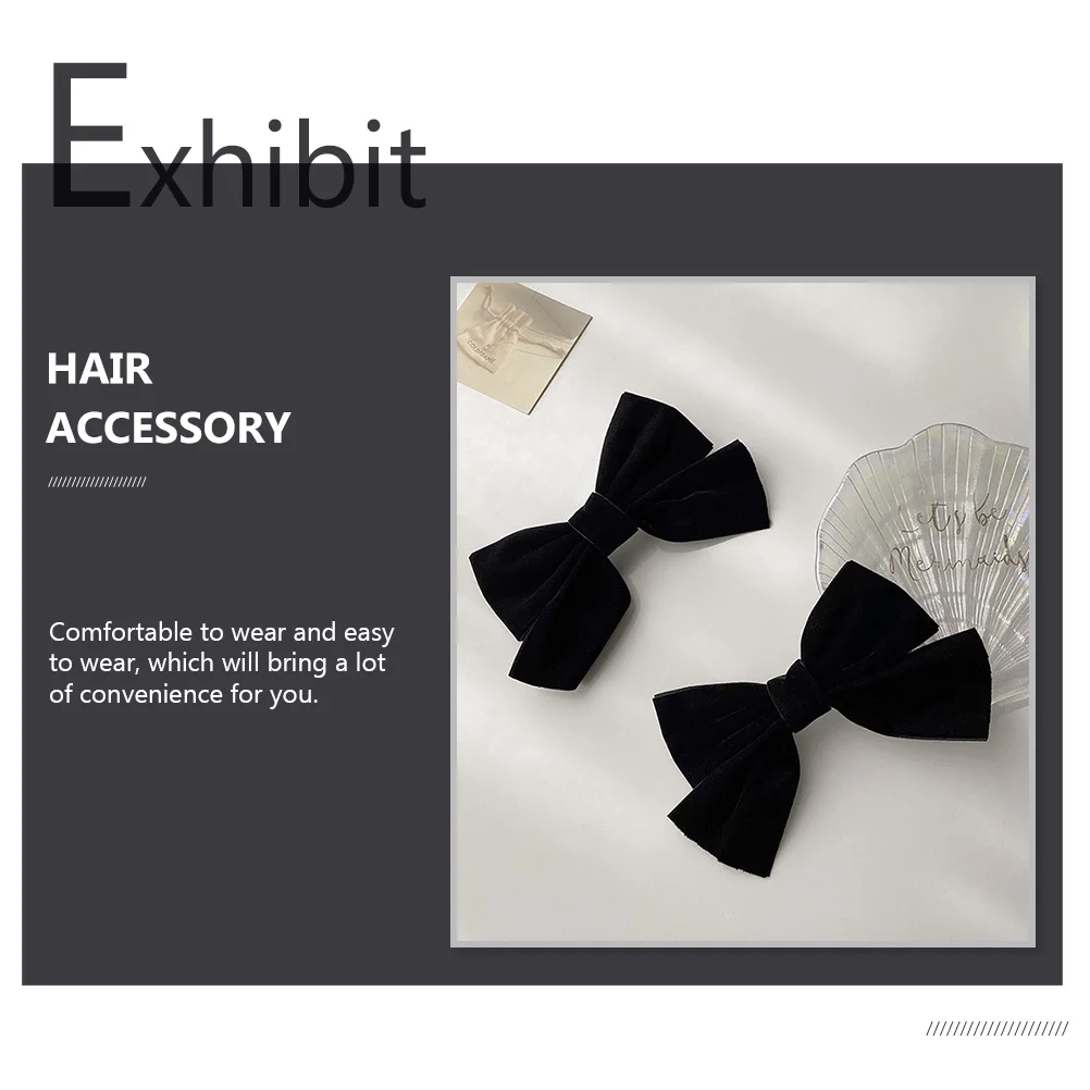 4pcs Velvet Hair Accessories Black Burgundy Bow Clips Durable Comfortable Women Child Hair Decor Festive Party
4pcs Velvet Hair Accessories Black Burgundy Bow Clips Durable Comfortable Women Child Hair Decor Festive Party