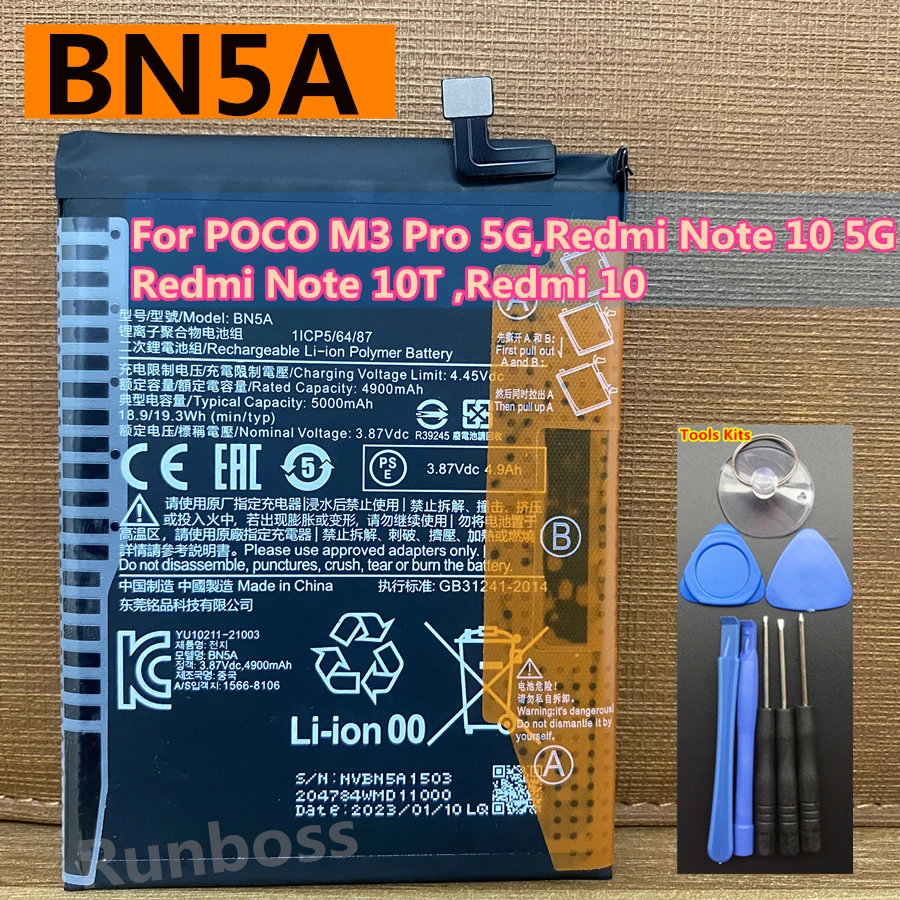 Original New High Quality 5000mAh Battery For Xiaomi Redmi 10 Replacement Phone Batteries
Original New High Quality 5000mAh Battery For Xiaomi Redmi 10 Replacement Phone Batteries