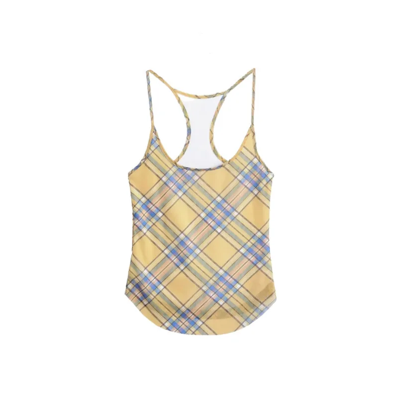 Street Sle Yellow Plaid Strap Vest Women's Inner Wear Slim Fit Base irt Outerwear Summer Faion American Hot Girl
Street Sle Yellow Plaid Strap Vest Women's Inner Wear Slim Fit Base irt Outerwear Summer Faion American Hot Girl