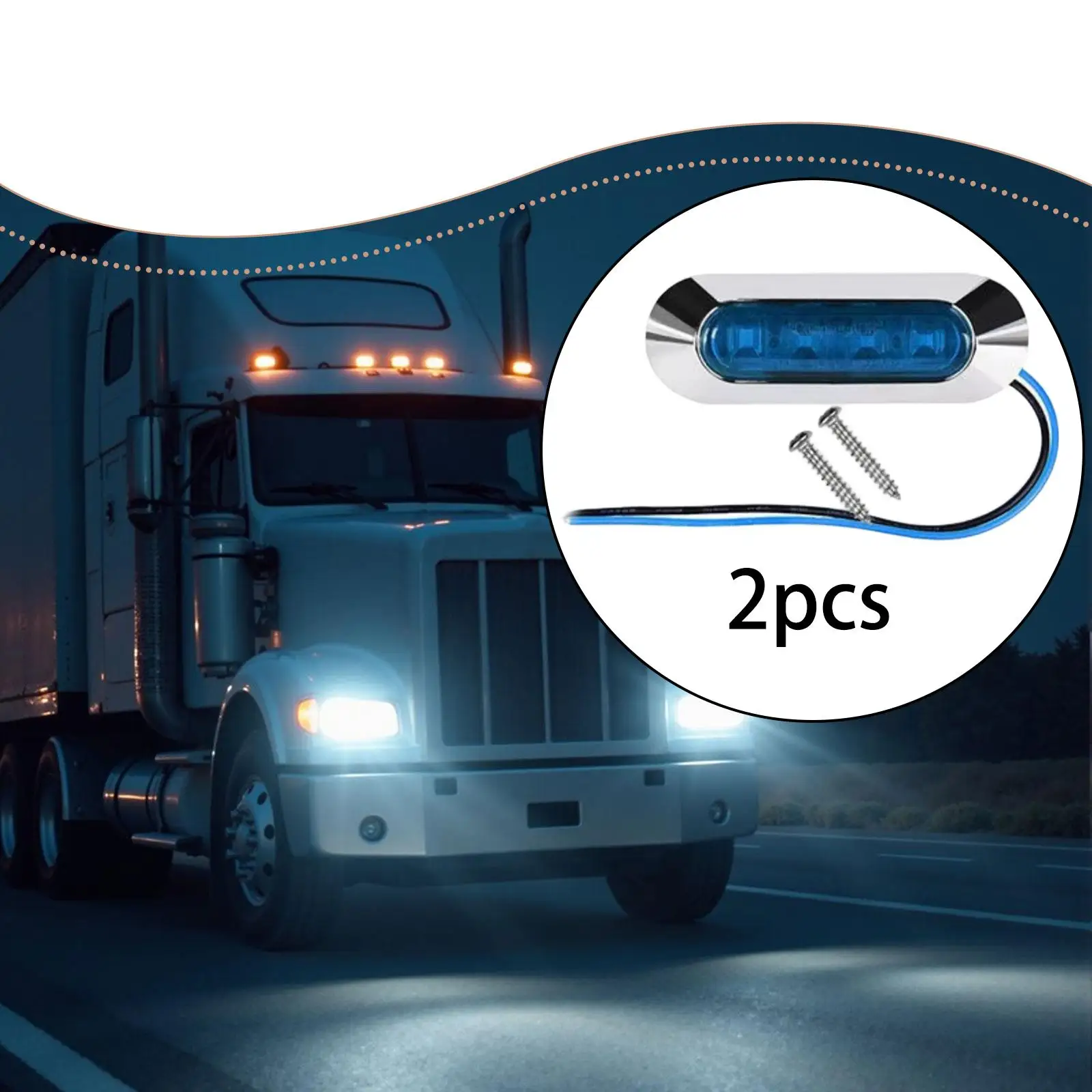 2x Truck Side Marker Lights High Performance Easy Installation Portable 4LED
2x Truck Side Marker Lights High Performance Easy Installation Portable 4LED
