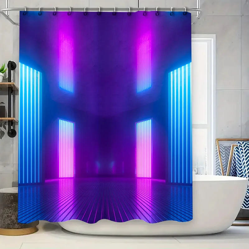 Luxurious LED Shower Curtain Futuristic Retro Style with Pink and Blue Lights Extra Long Waterproof Bathroom Decor
Luxurious LED Shower Curtain Futuristic Retro Style with Pink and Blue Lights Extra Long Waterproof Bathroom Decor