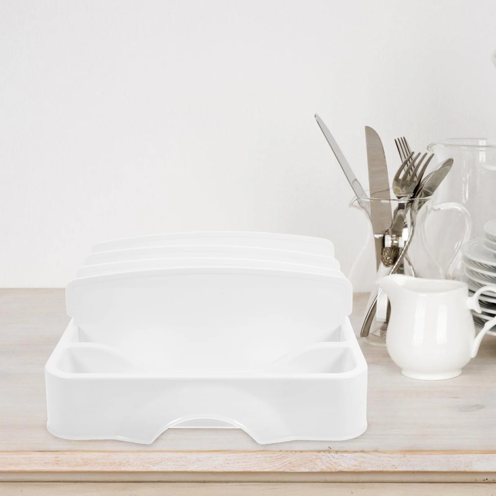 Thickened ABS Kitchen Organizer Multi Compartment Cutlery Holder Fork Spoon Storage Container Lid Utensil Rack for Countertop
Thickened ABS Kitchen Organizer Multi Compartment Cutlery Holder Fork Spoon Storage Container Lid Utensil Rack for Countertop