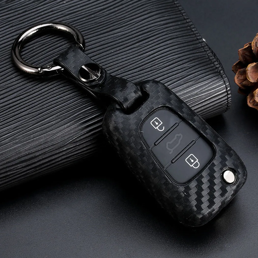 WFMJ для Hyundai Kia из углеродного волокна, силиконовый 3-кнопочный флип-чехол для смарт-ключа, чехол-цепочка
WFMJ для Hyundai Kia из углеродного волокна, силиконовый 3-кнопочный флип-чехол для смарт-ключа, чехол-цепочка