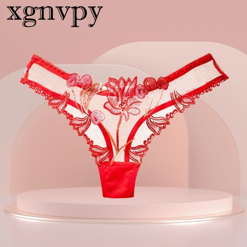 Xgnvpy Sexy Embroidered Underwear Women's T Pants Hollow Fashion Sexy Transparent Thin Stretch Thong Girl
Xgnvpy Sexy Embroidered Underwear Women's T Pants Hollow Fashion Sexy Transparent Thin Stretch Thong Girl