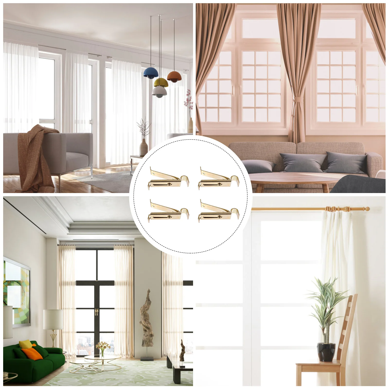 4 Pcs Curtain Valance Rod Bracket Rod Accessories Retro Brackets Easy Install Home Office Window Dressing Hardware
4 Pcs Curtain Valance Rod Bracket Rod Accessories Retro Brackets Easy Install Home Office Window Dressing Hardware