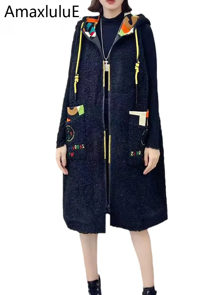 Amax luluE 2024 Winter Women Fashion Printed Hooded Long Fur Vest Coats Ladies Loose Warm Padded Casual Cotton Sleeveless Parkas
Amax luluE 2024 Winter Women Fashion Printed Hooded Long Fur Vest Coats Ladies Loose Warm Padded Casual Cotton Sleeveless Parkas