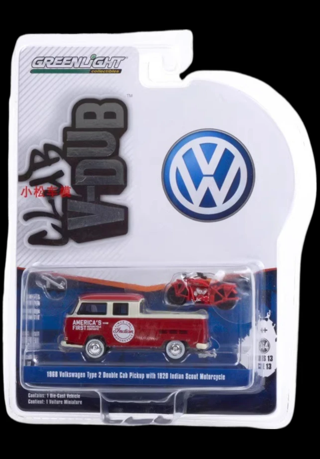 GreenLight 1968 Volkswagen Type 2 Double Cab Pickup Alloy simulation micro car model collection decoration car toy gift
GreenLight 1968 Volkswagen Type 2 Double Cab Pickup Alloy simulation micro car model collection decoration car toy gift