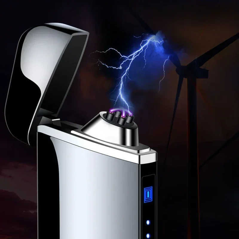 Smart Windproof Electric Metal Lighter Flameless Plasma Lighter Double Arc Usb Rechargeable Led Power Display Touch HOT
Smart Windproof Electric Metal Lighter Flameless Plasma Lighter Double Arc Usb Rechargeable Led Power Display Touch HOT