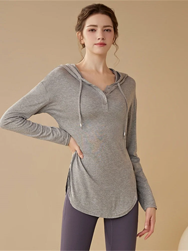 Women's Yoga Clothes Loose Long Sve Running Tops Hooded Fitn Sportswear Qui Dry Autumn Winter New Arrival Ocnltiy Sil...
Women's Yoga Clothes Loose Long Sve Running Tops Hooded Fitn Sportswear Qui Dry Autumn Winter New Arrival Ocnltiy Sil...