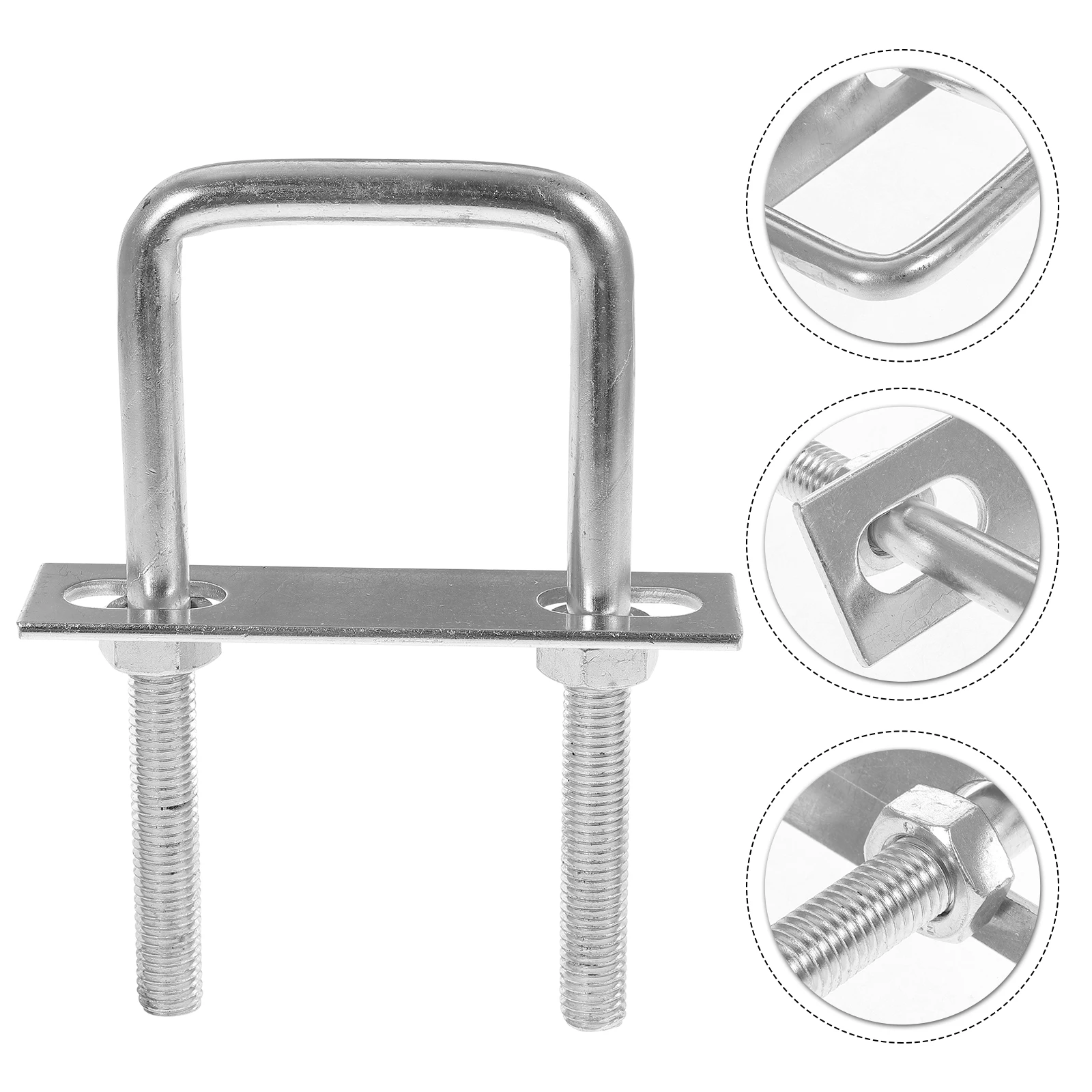 Galvanized Square U Bolt Clamp M10x60x150 Heavy Duty Steel U-bolts Aluminum Column Base Thickened Plate U Shape Bolts Fastening
Galvanized Square U Bolt Clamp M10x60x150 Heavy Duty Steel U-bolts Aluminum Column Base Thickened Plate U Shape Bolts Fastening