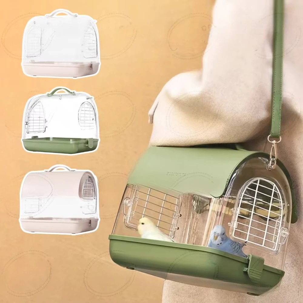 Portable Transparent Bird Carrier Pet Parrot Travel Cage with Stand
Portable Transparent Bird Carrier Pet Parrot Travel Cage with Stand