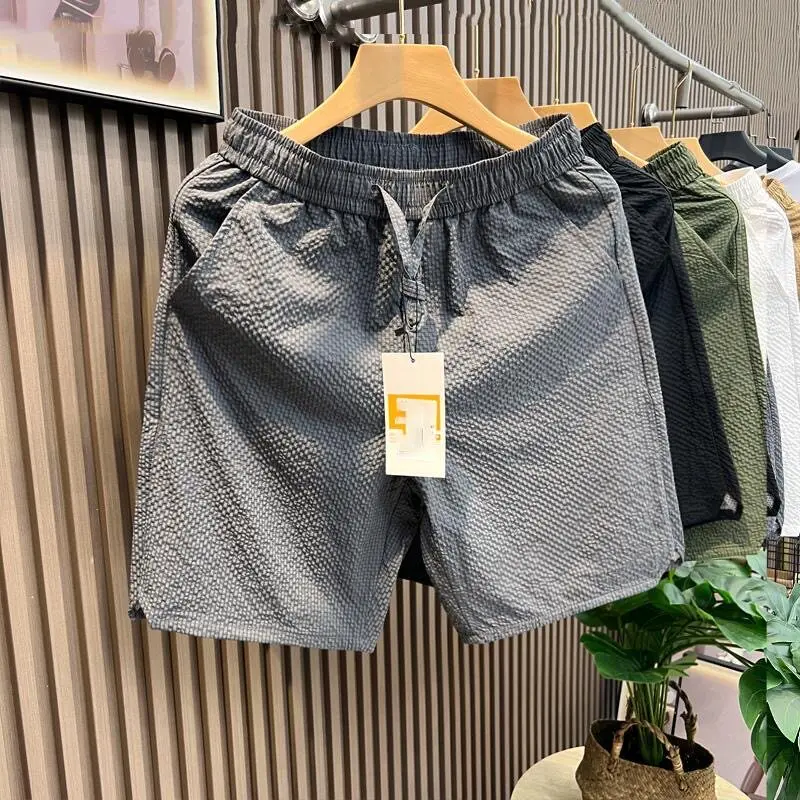 Summer Men's Casual Bubble Shorts Beach Five-Quarter Loose Fit Straight Leg Pocket Detail Iron-Free mid Waist Trousers
Summer Men's Casual Bubble Shorts Beach Five-Quarter Loose Fit Straight Leg Pocket Detail Iron-Free mid Waist Trousers
