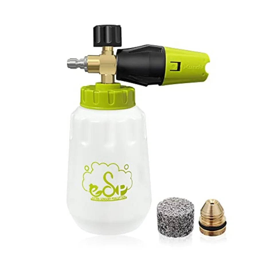 ESP Foam Cannon Snow Foam Lance with 1/4 Standard Quick Connector 4000psi 1 Liter Bottle Adjustable Professional Car Wash Press
ESP Foam Cannon Snow Foam Lance with 1/4 Standard Quick Connector 4000psi 1 Liter Bottle Adjustable Professional Car Wash Press