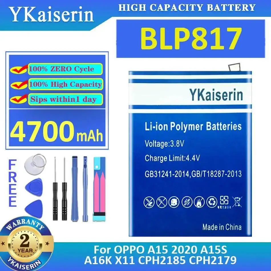 Reliable Power Supply For Oppo A15 2020 A15S A16K X11 CPH2185 CPH2179 BLP817 4700Mah High Performance Mobile Phone Battery
Reliable Power Supply For Oppo A15 2020 A15S A16K X11 CPH2185 CPH2179 BLP817 4700Mah High Performance Mobile Phone Battery