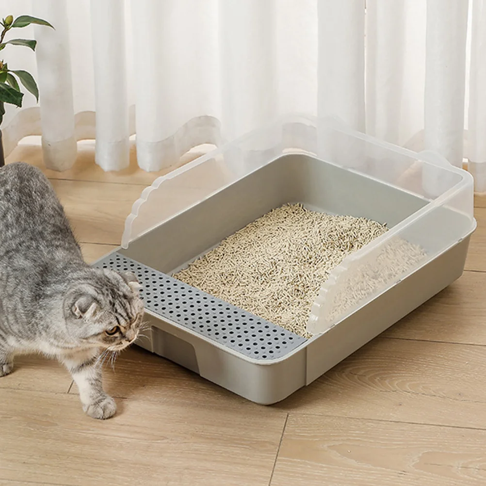 Cat Litter Box Semi-Enclosed Detachable Design Durable Material Anti-Splashing Kitten Toilet Pan for Easy Clean
Cat Litter Box Semi-Enclosed Detachable Design Durable Material Anti-Splashing Kitten Toilet Pan for Easy Clean
