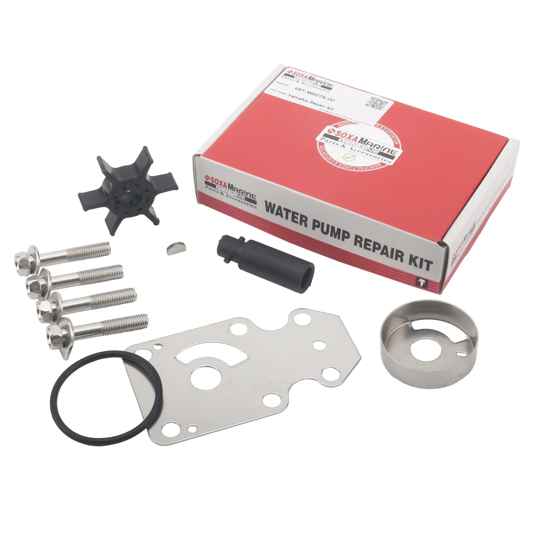 68T-W0078-00 Water Pump Impeller Repair Kit Compatible with Yamaha 4-Stroke F 6 8 9.9 HP Marine Outboard Engines 68T-W0078-01
68T-W0078-00 Water Pump Impeller Repair Kit Compatible with Yamaha 4-Stroke F 6 8 9.9 HP Marine Outboard Engines 68T-W0078-01