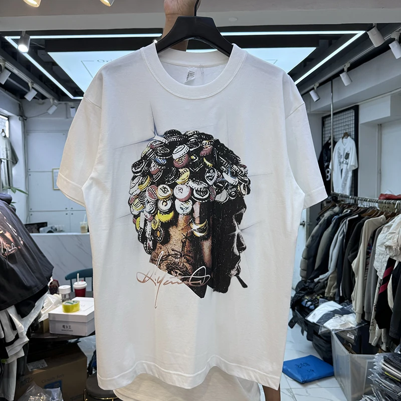 American High Street Style Loose Fit Vintage Short Sleeve T-Shirt Big Face Black Mamba Limited Edition Portrait Print Casual Top
American High Street Style Loose Fit Vintage Short Sleeve T-Shirt Big Face Black Mamba Limited Edition Portrait Print Casual Top
