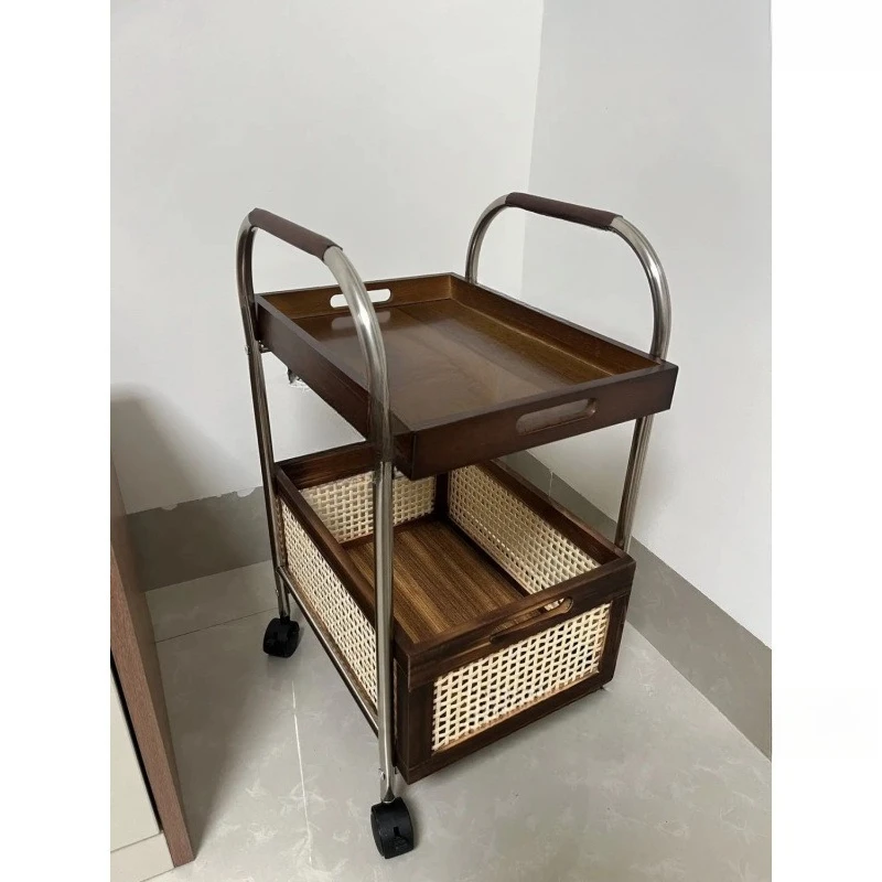 Stainless Steel Two Tier Rolling Trolley Storage Cart Stand with Basin Rack for Bedroom Living Room Kitchen Hotel Household Use
Stainless Steel Two Tier Rolling Trolley Storage Cart Stand with Basin Rack for Bedroom Living Room Kitchen Hotel Household Use