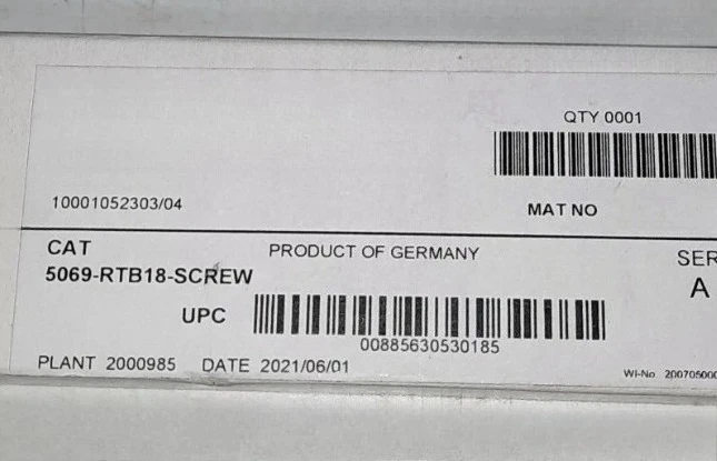 Brand new 5069-RTB18-SCREW 5069 RTB18 connection terminal Fast delivery
Brand new 5069-RTB18-SCREW 5069 RTB18 connection terminal Fast delivery