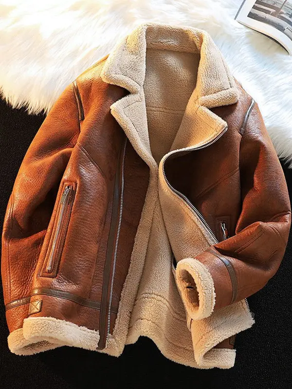 Мужская зимняя утепленная куртка из овчины с длинными рукавами, модная, теплая, в городском стиле
Мужская зимняя утепленная куртка из овчины с длинными рукавами, модная, теплая, в городском стиле