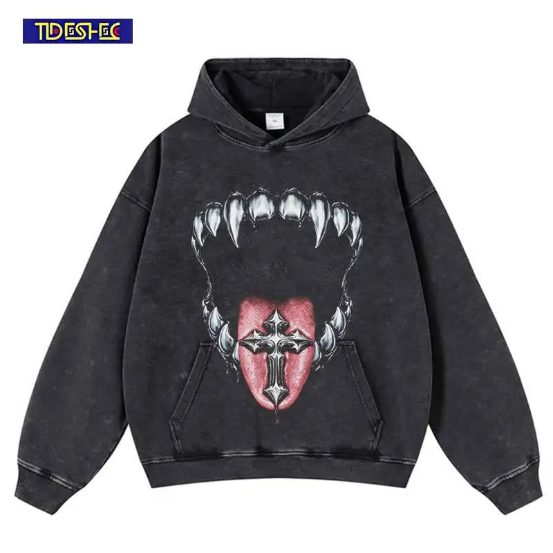 Vintage Harajuku Hip Hop Tongue Print Cotton Sweatshirt Stretwear Oversized Hooded Washed Streetwear Hoodie Trend Pullover Top
Vintage Harajuku Hip Hop Tongue Print Cotton Sweatshirt Stretwear Oversized Hooded Washed Streetwear Hoodie Trend Pullover Top